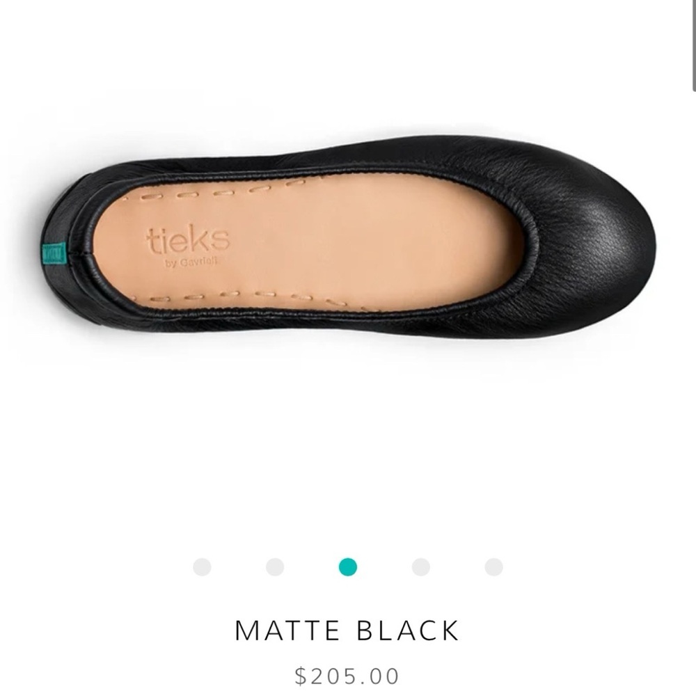 Tieks by Gavrieli matte black leather ballet flats size 7